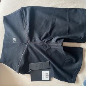 Crop shop boutique fade black shorts
